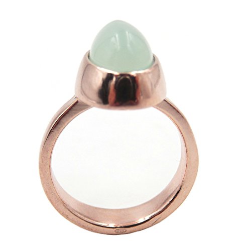 Bague argent 925 calcédoine vert clair pour illuminer vos tenues de bureau