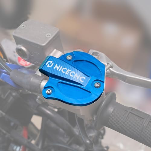 Image of NICECNC Blue Throttle Cover Cap Guard Protector Aluminium Compatible with Yamaha Raptor 700 YFM700 2013 2015-2026, Raptor 700R YFM700R 2009 2011-2026, See Fitments