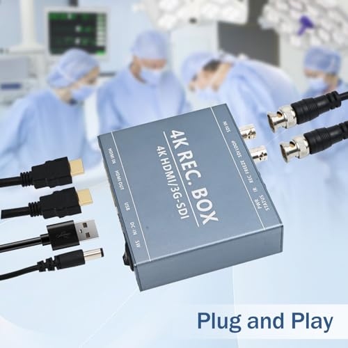 Image of 3G SDI Video Recorder,4K HDMI DVI Video Audio Capture Device with Video Freeze,SDI Loop out /1080P HDMI Output for Multi-Channel Live Streaming, Video Conferencing, Teaching, Streaming, Broadcasting