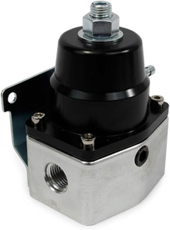 TSP Black Anodized Aluminum 40-75 PSI Fuel Pressure Bypass Regulator Black