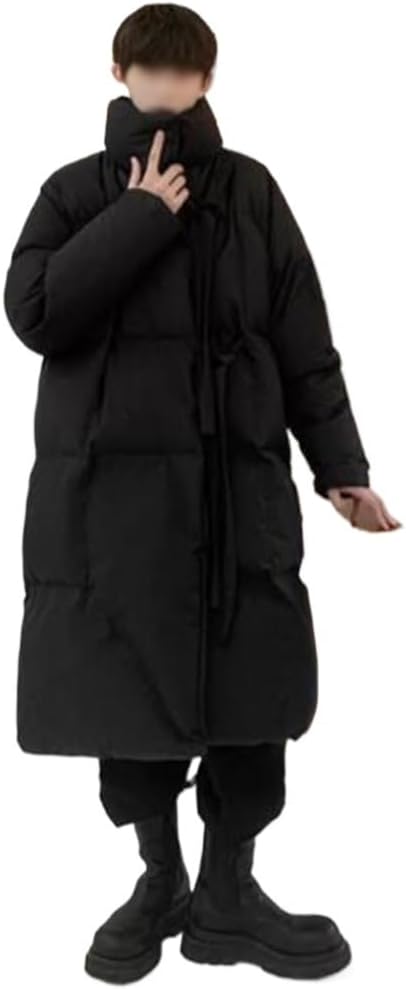 VIDI Casual Down Jacket Winter Thick Medium And Long Men's Warm Cotton Coat