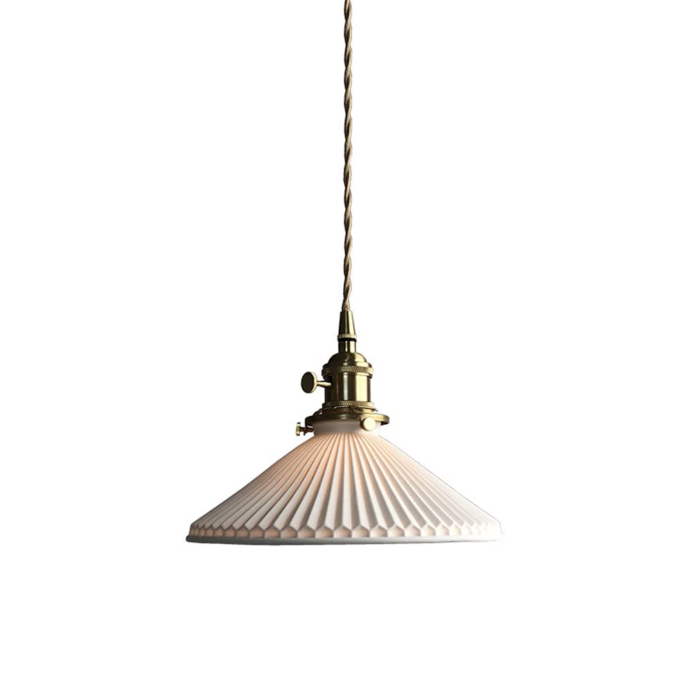 Lámpara colgante de cerámica SDFDSSR antirreflejos con luz ajustable para mesa de estudio y oficina