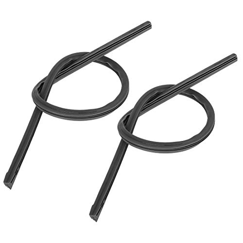 X AUTOHAUX 2 recambios de limpiaparabrisas de goma de 600 mm, 8 x 10 mm, 3 secciones