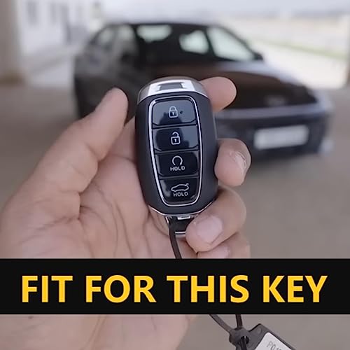 Image of SHOPOFLUX Metal Key Cover Compatible with Hyundai Verna | i20 Facelift N Line N8 Car 4 button smart key