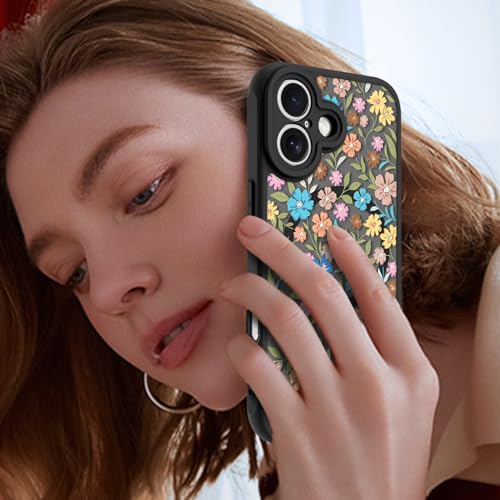 Image of KANGHAR Case Compatible with iPhone 17 Flower Pattern | [Compatible with Magsafe] Cute Colorful Blooming Florals Protective Magnetic Case for Girls Women 6.3 inch