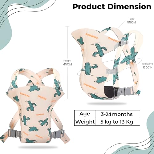 Image of Bembika Baby Carrier Newborn to Toddler with Multiple Positions Infant Carrier Soft Baby Holder Kangaroo Bag Sling Carrier All Seasons - Cactus
