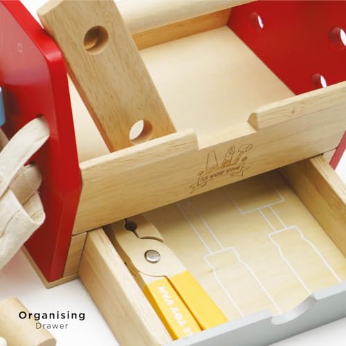 Le Toy Van - TV476 - Cassetta Degli Attrezzi In Legno Naturale Certificato Fsc Gioco Bambino 3 Anni, 11 Accessori Inclusi, Senza Plastica, Favorisce Lo Sviluppo Delle Abilità Motorie Fini - 6