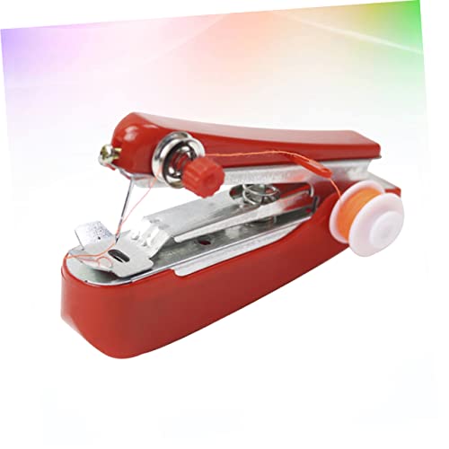 NUOBESTY mini-naaiset mini-handnaaimachine Zweetbestendig handmatig naaien naaldenmachine draagbare naaimachine draadloze naaimachine handleiding kleine naaimachine reizen rood - Image 4