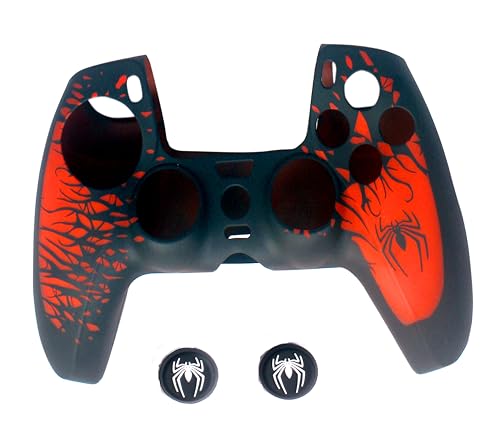 Image of New World Special Edition Silicon Cover for PS5 Controller Silicon case Cover Skin Sleeve Protector for PS5 Controller Accessory Spider Black /Red Theme