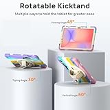 Gerutek Case for Samsung Galaxy Tab S10 Lite/S10 FE/S9 FE 10.9 Inch/Tab S9/S8/S7 11 Inch Tablet Case Shockproof, Heavy Duty Rugged with Pen Holder 360° Stand/Hand&Shoulder Strap Protective Case, Pink - Image 5