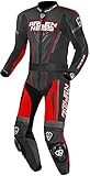 Arlen Ness Edge 2-Teiler Motorrad Lederkombi (Black/Gray/Red,56)