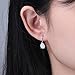 CiNily Opal Teardrop Earrings for Women Hypoallergenic 14K White Gold Plated Dainty White Opal Drop Earrings Leverback Earrings Jewelry for Sensitive Ears Christmas Gifts