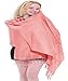 CJ Apparel Coral Pink Solid Color Pink Tassels Design Nepalese Shawl Seconds Scarf Wrap Stole Throw Head Wrap Pashmina Gift Hand Made in Nepal New Pashmina New