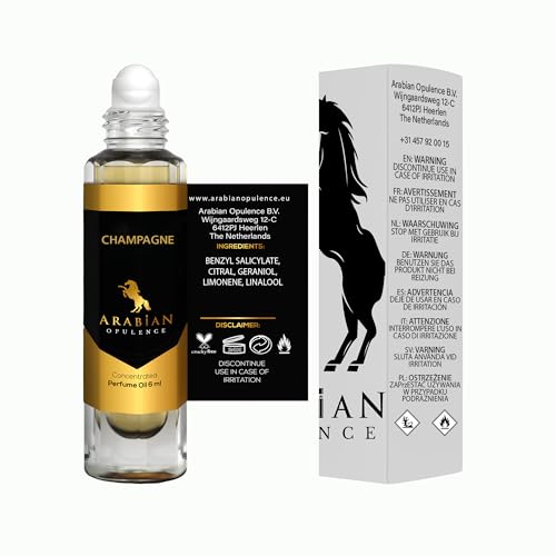 Arabian Opulence FR75 CHAMPAGNE Roll-on Perfume Oil | Concentrated Fragrance Body Oil | Long Lasting Oil Based Perfume for Women | Travel Size Alcohol-Free Soft Perfume Oil Bottle (6ml) - Image 3