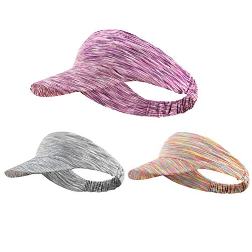 FSDELIV Femmes Hommes Golf Sun Visor Casquette, Sweat Absorption Sports Bandeau Elastique avec Bronge UV Protection Sun Visor Chapeau, Chapeau de séchage Rapide Sports Tennis Chapeau Cover