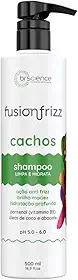 Shampoo para Cachos, Ondas e Crespos Fusionfrizz Brscience 500ml – Limpeza Suave, Hidratação Profunda e Ação Antifrizz para Cabelos Cacheados, Ondulados e Crespos