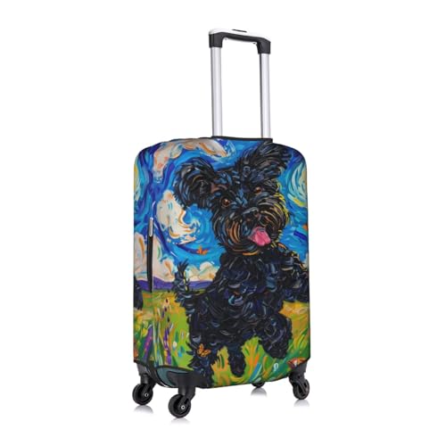 cute Black Russian Terrier Elastic Travel Luggage Cover Travel Suitcase Protective Cover3
