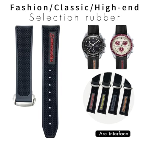 Correas de silicona de 21mm cómodas para reloj Seamaster y Speedmaster 4
