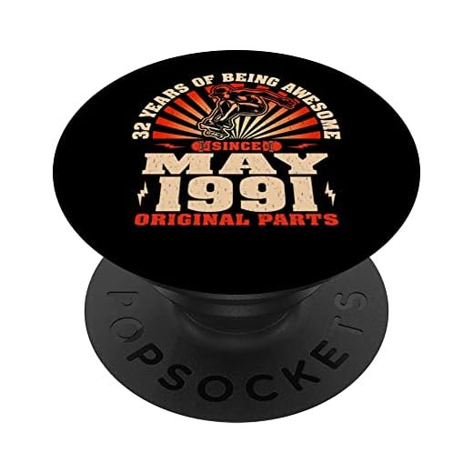 32 cumpleaños 32 años de edad, amantes de la patineta nacidos en mayo de 1991 PopSockets PopGrip Intercambiable