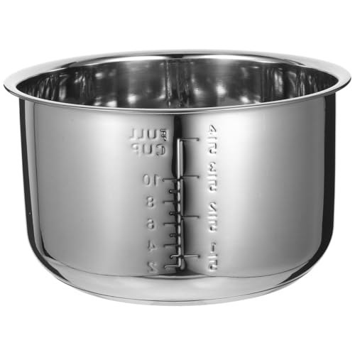 Operitacx 10 Cup/1.8L Uncooked Stainless Steel Rice Cooker Inner Pot, Non-stick Rice Cooker Pot Replacement Compatible with Multi-, Polished Surface