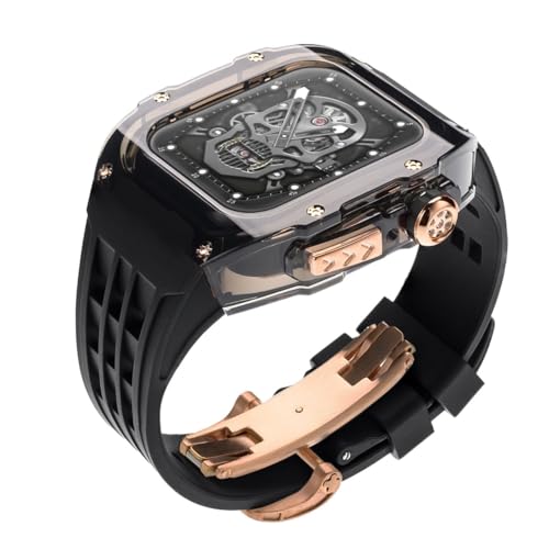 Boîtier Apple Watch 45mm transparent et bracelet silicone EPANO pour iWatch SE 8 7 6 5 4