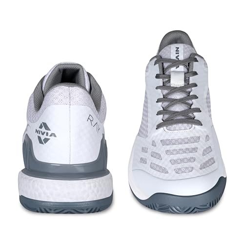 Image of Nivia Ray 3.0 Tennis Shoes for Men - Durable Non-Marking Sole, Lightweight Mesh Upper, Superior Grip & Cushioning, Ideal for All Court Surfaces