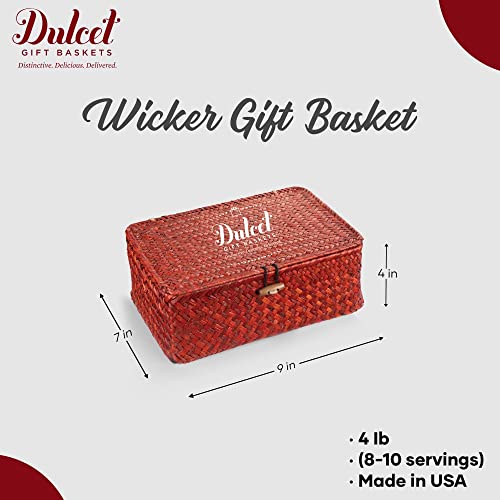 Dulcet Gift Baskets Happy Birthday Sampler Red Wicker Basket featuring Muffins Sprinkle Cookies, Candle, Balloons and more. Gift Box for Women, Kids, Friends, Family, Him, Her, Girls & Boys - Image 6