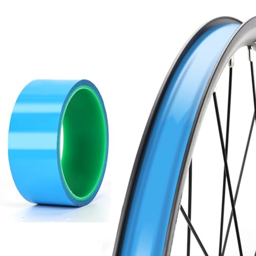 Robustes Fahrrad-Felgenband für schlauchlose Reifen, 10 m Länge, blau, PET-Material (32 mm x 10 m)