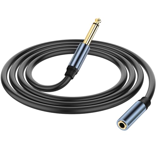 Adaptador 1/4 a 1/8 jack converter mono cable alargador de audio de 6.35 mm a 3.5 mm