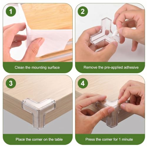 Image of 36 Pack Corner Protector Baby, Clear Table Corner Protectors Baby Proof Corners and Edges Furniture Covers & Edge Safety Bumpers Guards for Baby Proofing, Sharp Edges