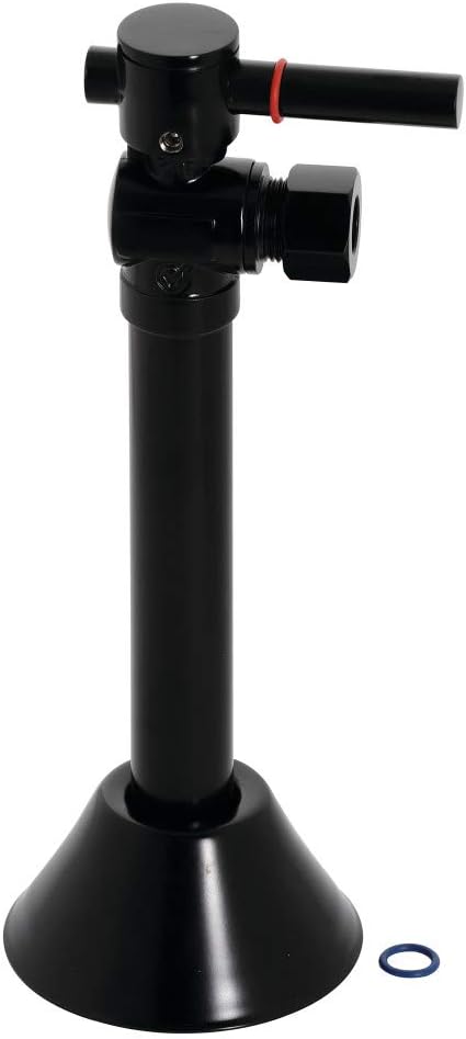 Kingston CC83200DL x 3/8" O.D. Comp Angle Shut-Off Valve, Matte Black