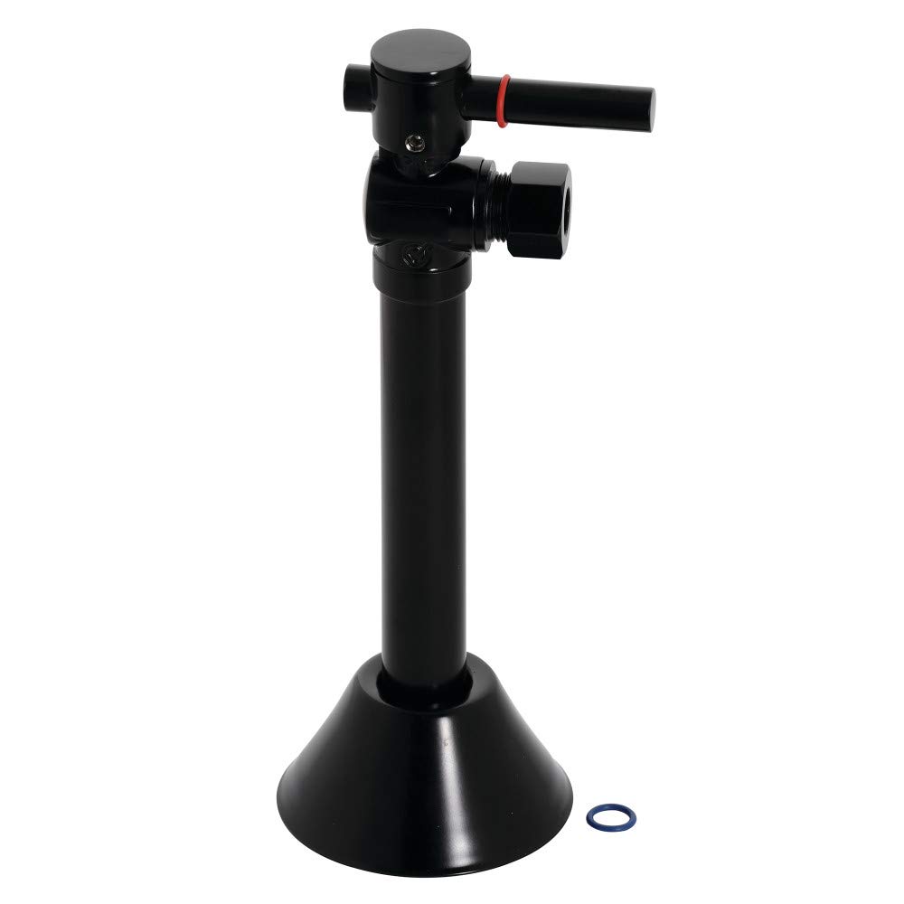 Vanne d'arrêt Kingston CC83200DL pour raccordement mural 3/8 en laiton noir