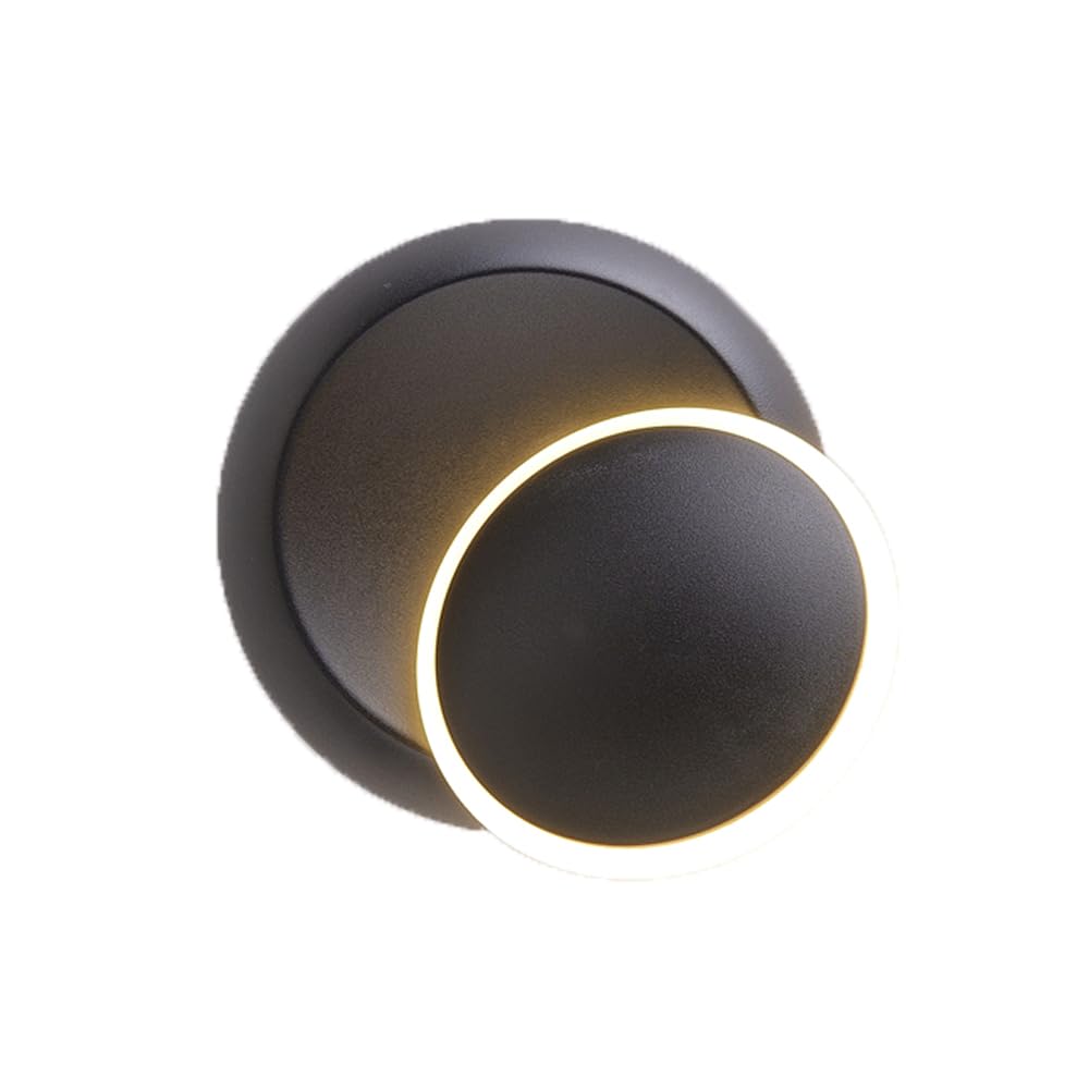Chrasy LED Wall Light Modern Indoor 5W Black Wall Lamp Sconce Adjustable Angle Lighting Direction Wall Sconce Lighting Fixtures for Living Room Bedroom Bedside Hallway, Cold White