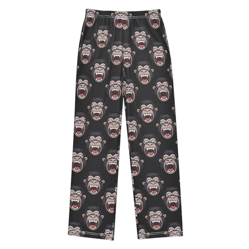 Pajama Pants Cartoon Gorillas PJ Bottoms Sleepwear Lounge Sleep Pant with Pockets