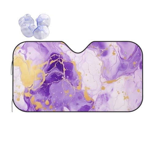 Parasol de parabrisas con canicas moradas de 76x140cm para coche y SUV
