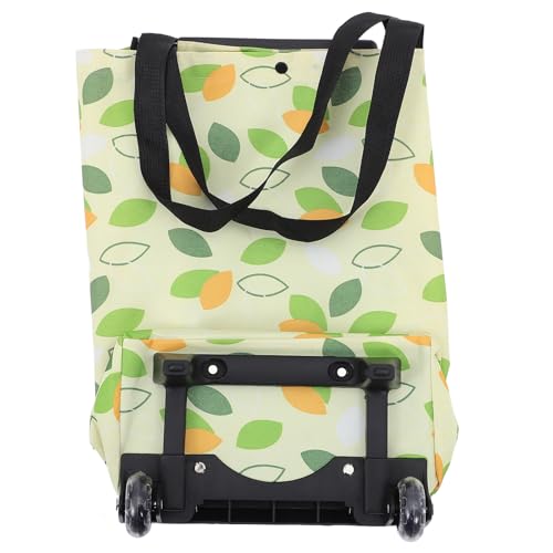 Trolley de courses pliable grand volume avec roues en caoutchouc pour supermarché