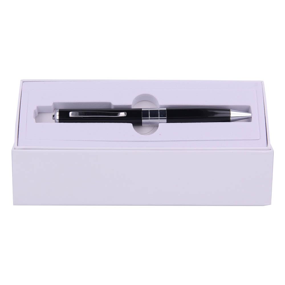 REY Registratore nascosto con penna spia audio, fino a 32 Gb, include cavo micro USB, manuale, auricolari e inchiostro, colore nero