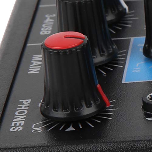 Geluidsmengconsole voor Bluetooth, 4-kanaals muziekconsole 4-kanaals mixer met USB met netwerkfantoom voor… - Image 5