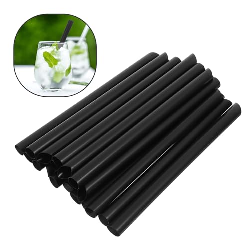 500 pitillos negros 19 cm punta gruesa para bebidas miniatura 7