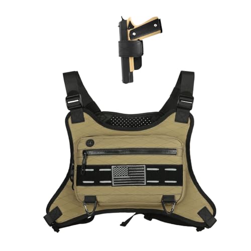 Bolsa masculina de corrida ao ar livre, resistente à água, colete de corrida com suporte de telefone embutido e armazenamento extra para exercícios, corrida, ciclismo para homens, bolsa de peito