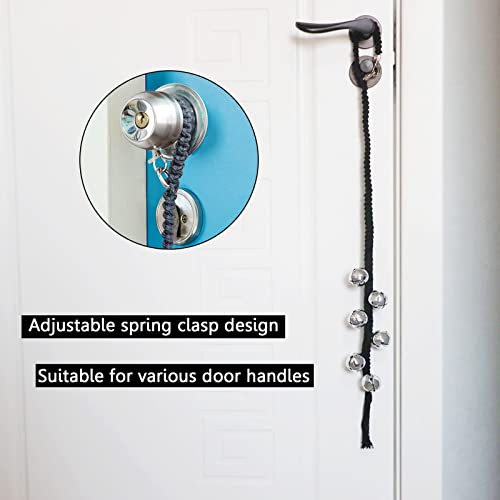 Canine Hanging Doorbells| Further Loud Canine Potty Coaching Bells| Adjustable Sturdy Braided Rope Door Bell for Canine to Ring to Go Exteriorblack+pink  Cucciolini Doodles Canine hanging doorbells| further loud canine potty coaching bells| adjustable sturdy braided rope door bell for canine to ring to go exteriorblack+pink   cucciolini doodles
