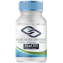 CrystalClearlab Chlorine Dioxide Sodium Hydroxide, 1lb Pure Lye Soap Making, Caustic Soda Beads Uses Detergents, Chemical Cleaning & Crafts 1 Bottle