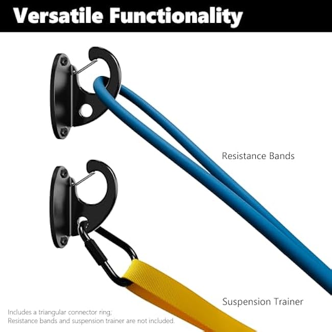 3-Pack Resistance Band Wall Anchor Set, No Weld Wall Mount for Exercise Bands & Suspension Straps ¨C Compact Strength Training Kit for Home Gym Workouts & Physical Therapy