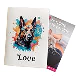 Malinois Protège carnet de santé personnalisé pour animaux motif chien Malinois, carnet chien, carnet chat, carnet de santé chat C7745