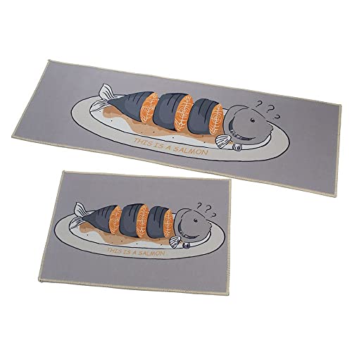 Image of Home Cloud Anti Fatigue Kitchen Rug Printed Thick Anti Slip, Washable, Big Size, Designer Folding Kitchen Mat for Home BedroomStandard Size (41 x 122 cm 41 x 61 cm)