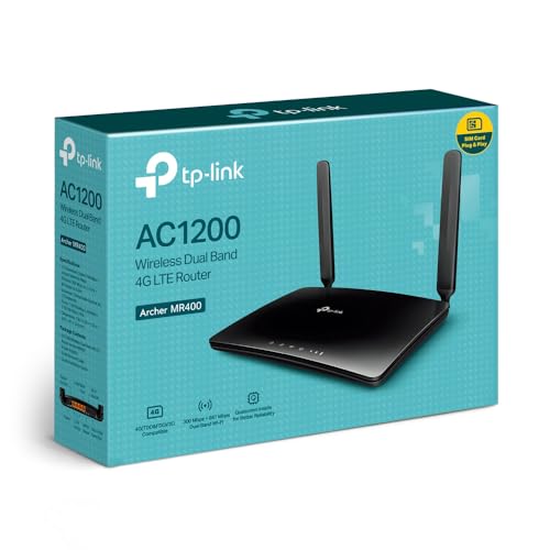TP-Link AC1350 WI-FI Dual Band Archer MR400, Wi-FI 5, Archer_MR400 (Archer MR400, Wi-FI 5 (802.11ac), Dual-Band (2.4 GHz / 5 GHz), Ethernet LAN, 3G, Black, Tabletop)