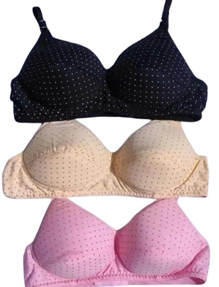 Women?s Pack of 2 Everyday Cotton Blend Bra | Heavily Padded and Wire-Free Comfortable Bra for Women and Girls-picture-41