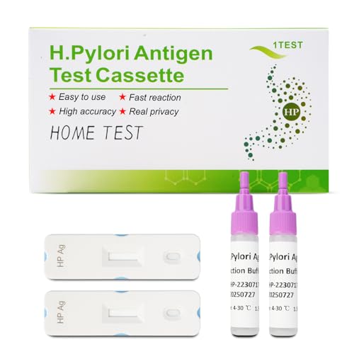 Helicobacter Pylori Stool Test Kits, H. Pylori?h. Pylori Stool (Antigen) 10-15 Minutes of Quick Home Testing, The Result is Highly Accurate, Easy to Read and use,2 Test