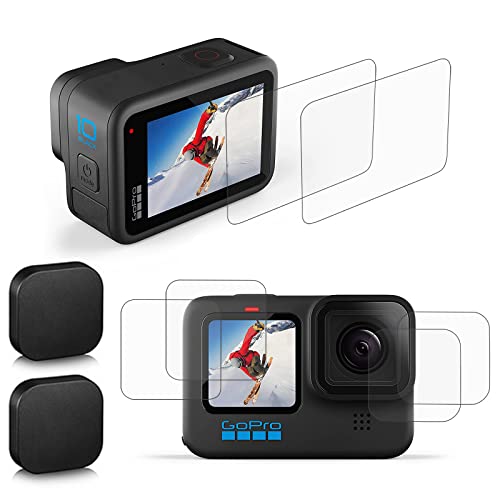 Jaimela 6 Pièces Protecteur D'écran pour GoPro Hero 11 / Hero 10 / Hero 9 Black, Ecran Protecteur Vitre trempé Accessoires, HD Anti-Rayure Anti-Trace, Caméra Film Protection