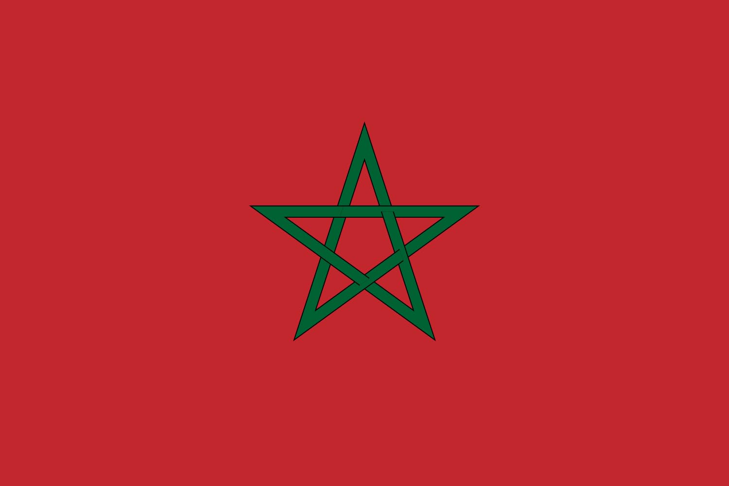 Drapeau Maroc grand format entrelacé pour intérieur et extérieur